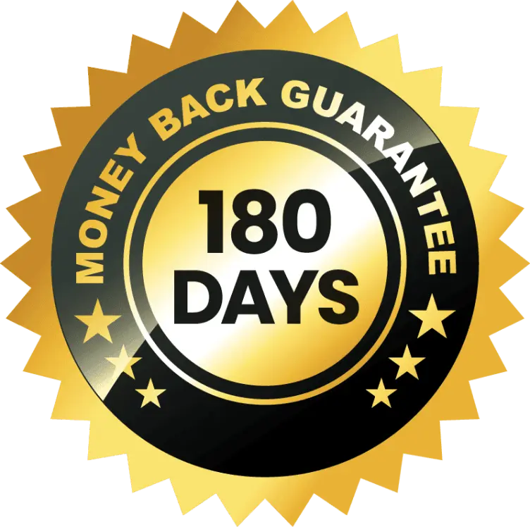 180days money back guarantee